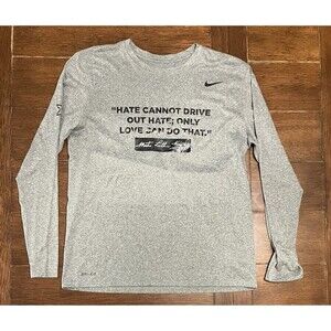 Nike Martin Luther King Jr Grey Long Sleeve Shirt Size Large Women's Big XII 12
